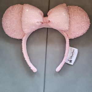 Disney Pink Sequin Minnie Mouse Ears Headband